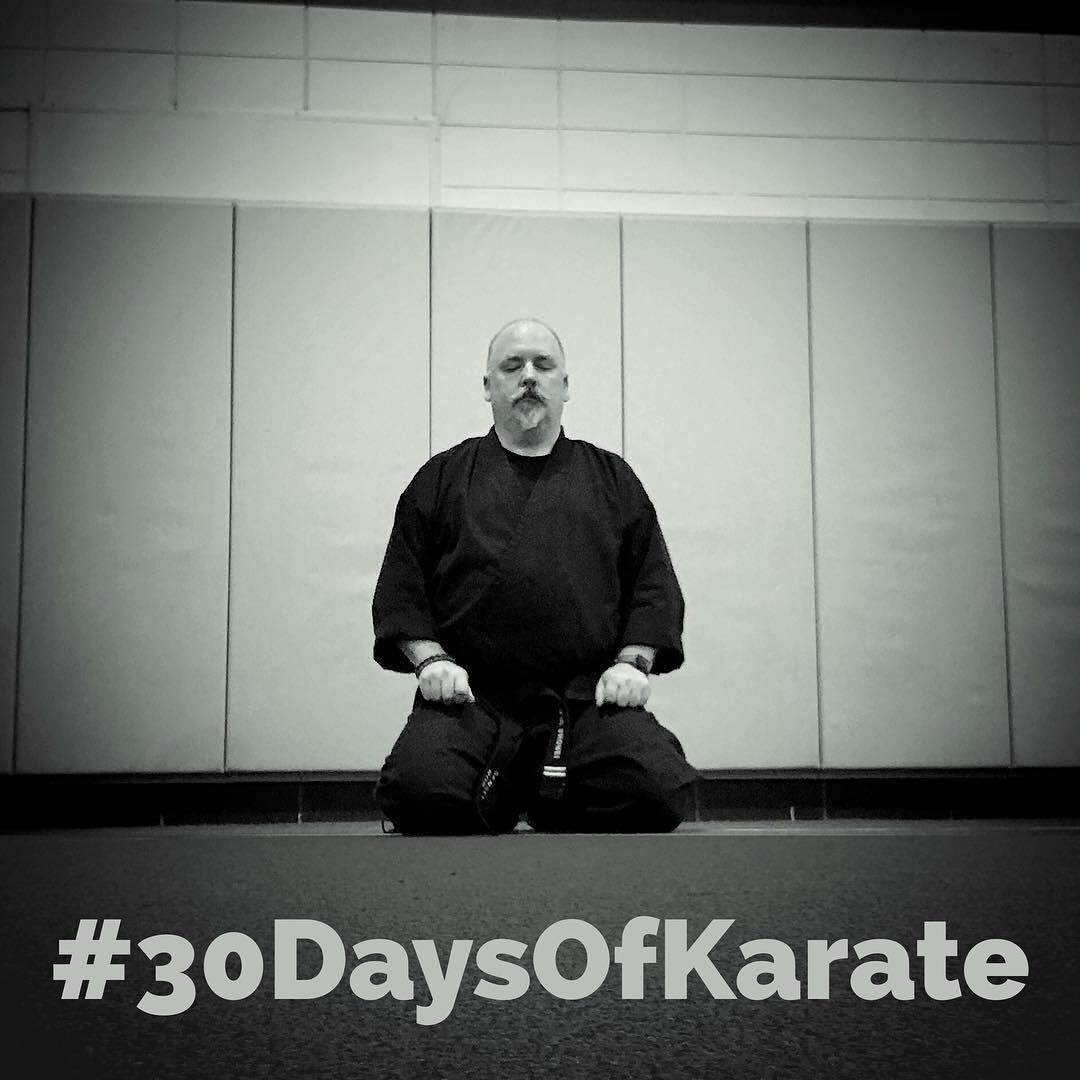 Yesterday was day 15 of#30daysofkarate … AND I FORGOT TO POST! Halfway point and I have to say that this time has been more challenging. From finding time to remaining focused, this has been tougher. But it’s also been rewarding for the same reason. #karate #meditation #budo #bushido #strength #martialarts #determination #focus @ando_mierzwa @karateculture @jay_the_sensational @jeremylesniak @mish.mash.do @erickastengren