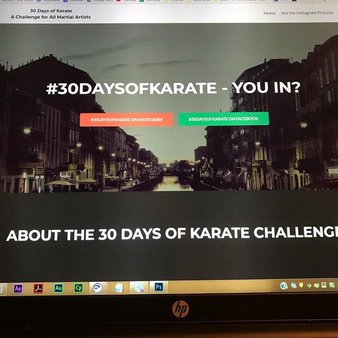Less than three weeks away from the start of the annual #30daysofkarate  Already getting excited! Who’s with me this year for #30DAYSOFMARTIALARTS. All schools and style are invited, welcome, and #encouraged. Let’s come together and #train together online. #karate #kobudo #taekwondo #aikido #judo #bjj #kungfu #kravmaga #wingchun #taichi #hapkido #martialarts #meditation #improvement #strength #supporteachother