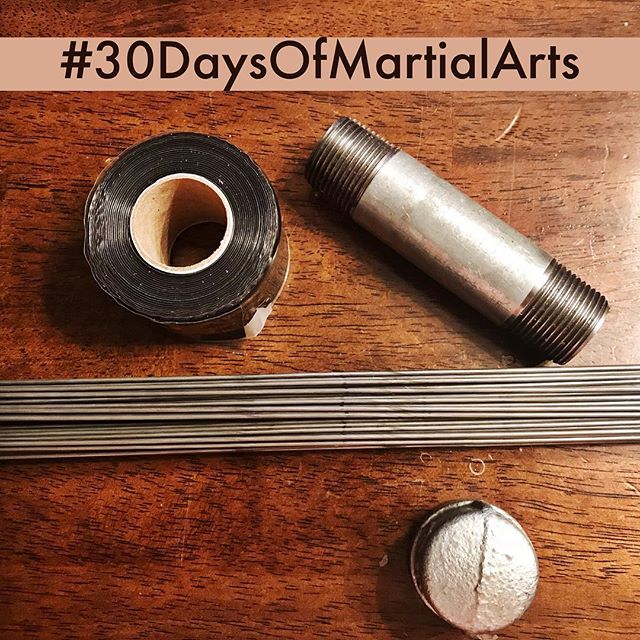 Why yes, those are the materials for my new #tetsutaba. Don’t worry, @erickastengren , I’ll bring it on Tuesday for you to play with. DAY FIVE! #30daysofmartialarts is underway. I’ll post pix later but I was just excited that my Amazon order arrived. #30daysofkarate #hojoundo #karate #conditioning #strength #ouch #supplementaltraining @karateculture @bsma_dojo @mish.mash.do @jeremylesniak @ando_mierzwa